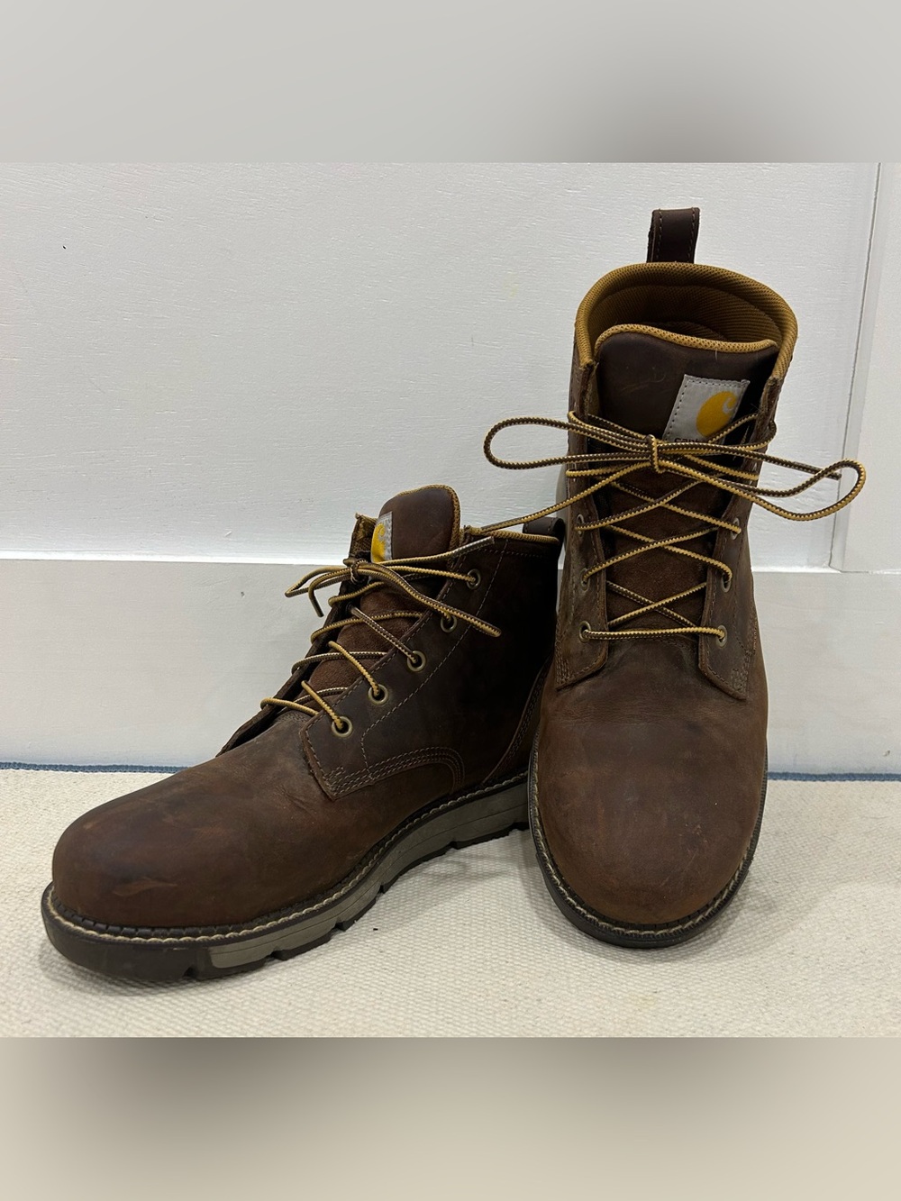 Carhartt Men’s Millbrook Waterproof Steel Toe Wedge Boot Dark Brown Size 10